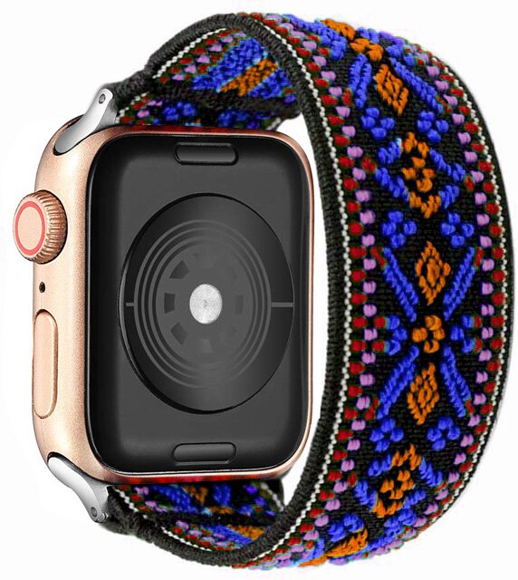 Strap for Apple watch band 40mm 38mm 44mm 42mm Bohemia Elastic belt solo loop Scrunchie bracelet correa iWatch series 3 4 5 se 6