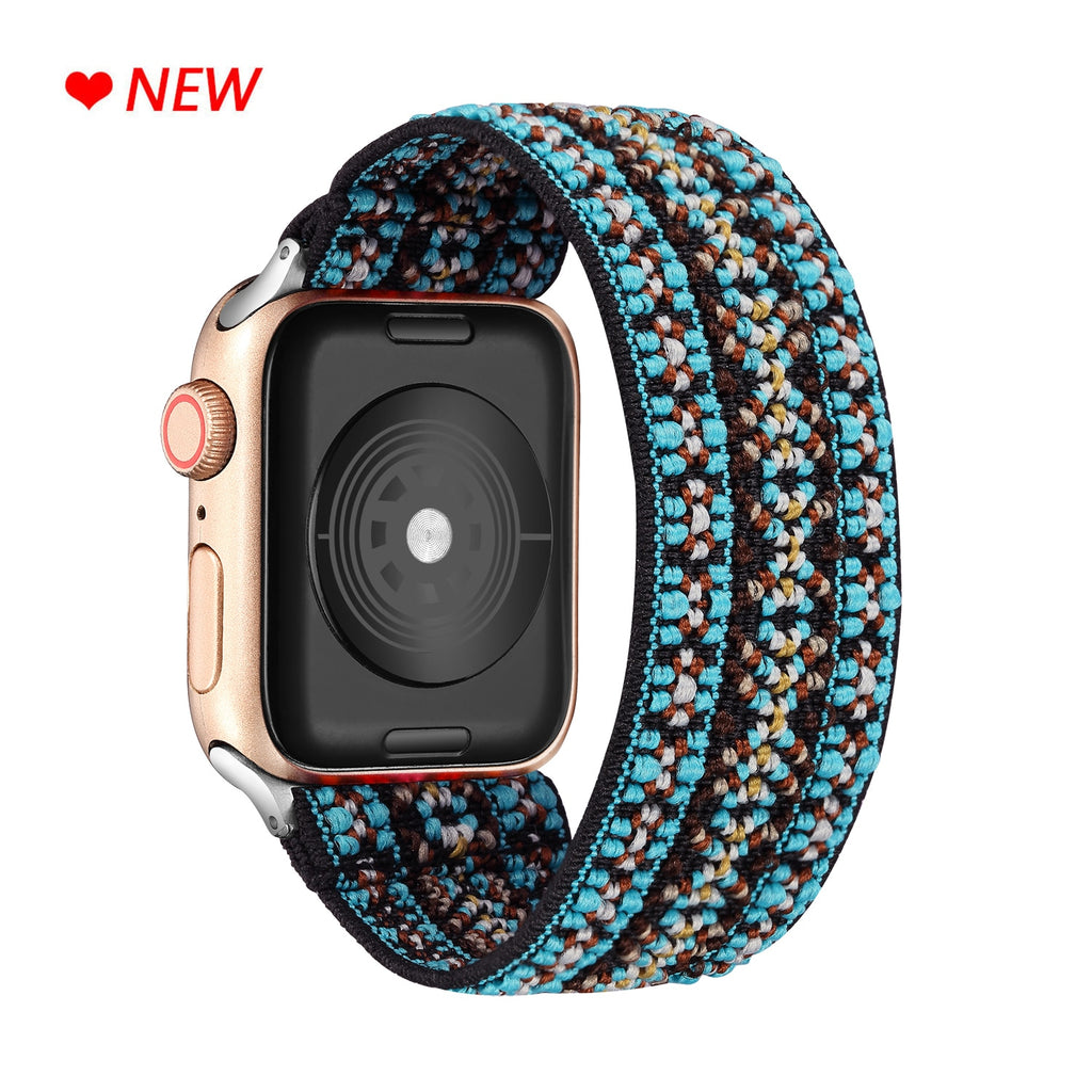 Elastic Watch Band for Apple Watch 5 6 4 Scrunchie Band 38mm 40mm 42mm 44mm Casual Women Strap Bracelet for iwatch series 6 5 4