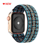 Elastic Watch Band for Apple Watch 5 6 4 Scrunchie Band 38mm 40mm 42mm 44mm Casual Women Strap Bracelet for iwatch series 6 5 4