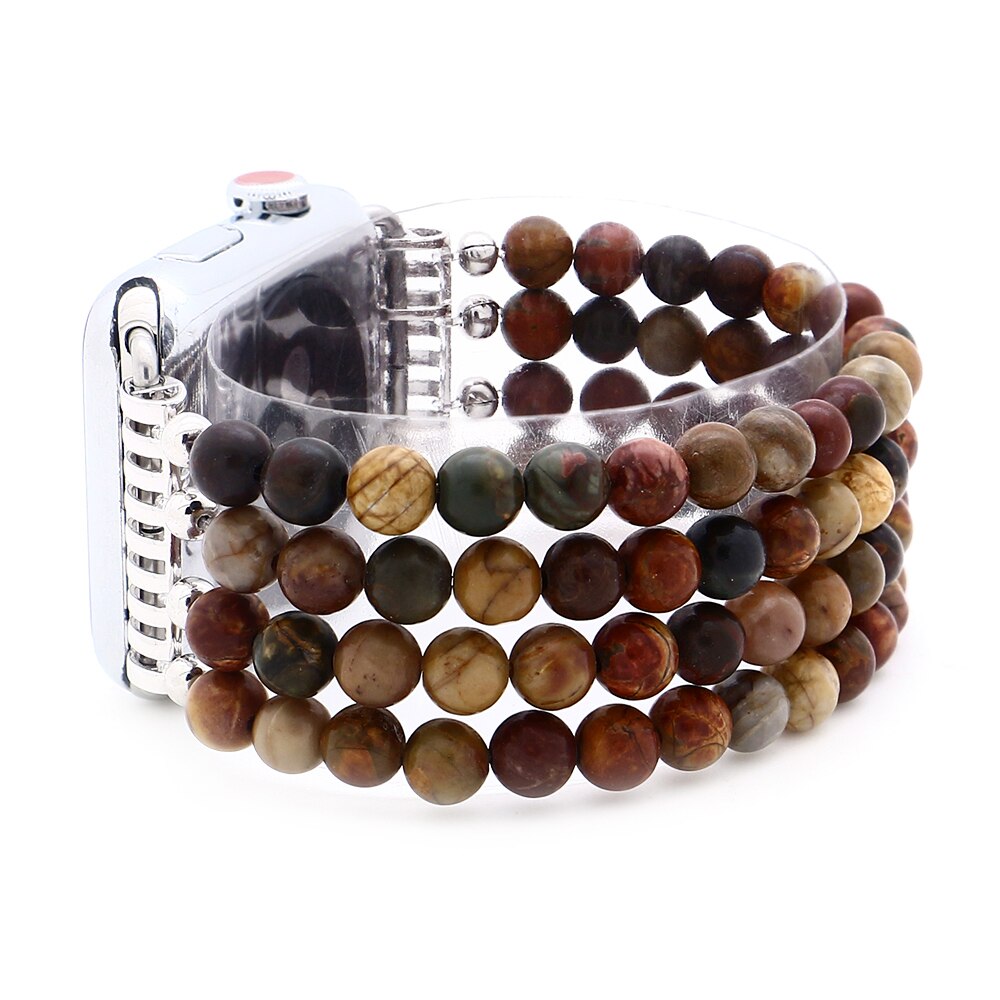 Fashion Jewelry Watch Strap for Iwatch 5 4 3 Bracelet Bead String Wristband Replacement Apple Watchband Women Girl Wriststrap