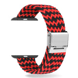 Adjustable elastic nylon Apple Watch Bands 44mm 40mm 38mm 42mm, iWatch Bands for Women Men, Adjustable Braided Solo Loop