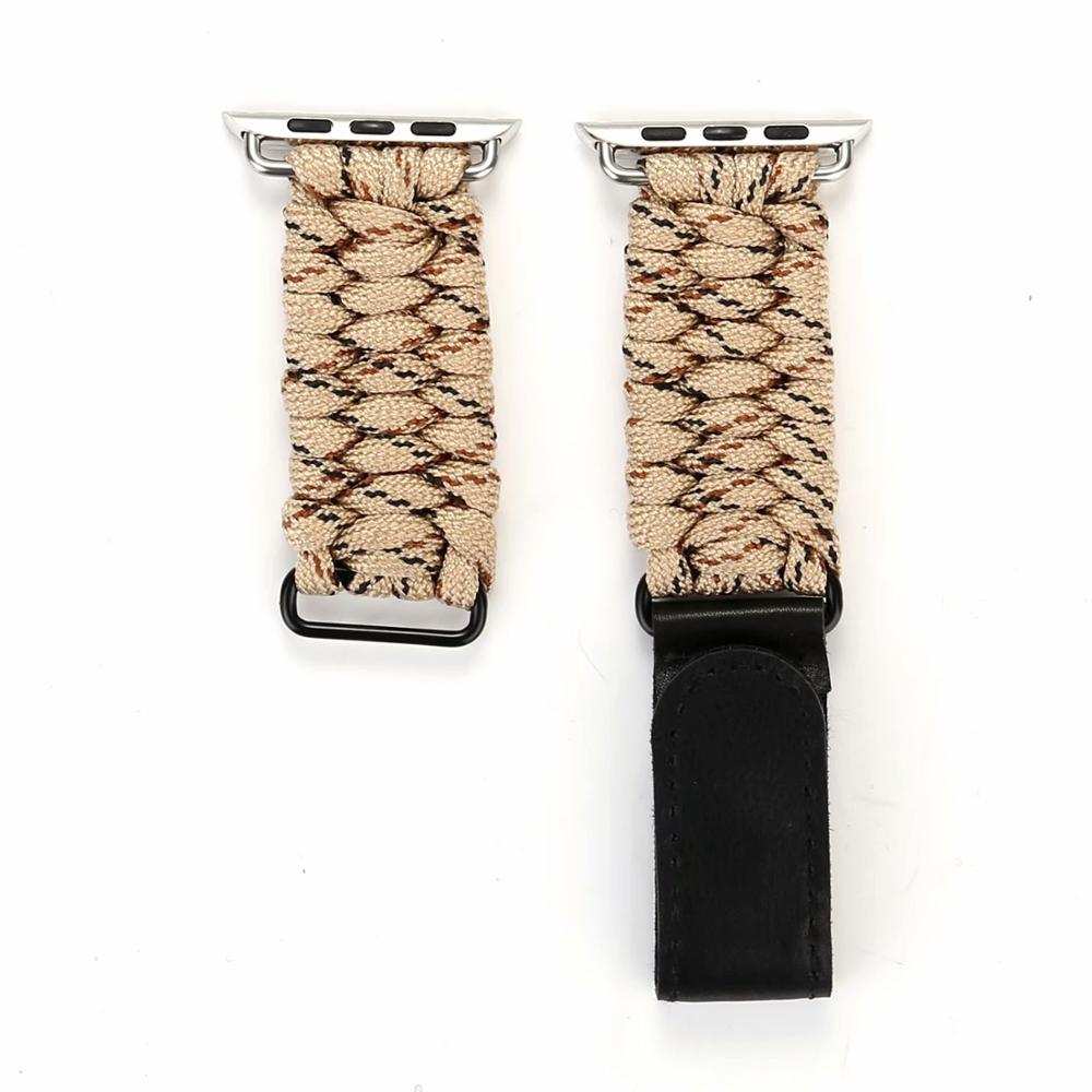 Strap for Apple Watch Band series 1/2/3 42mm 38mm WristBand Bracelet for iwatch 4/5 40mm 44mm Outdoor Sports Woven Nylon Rope