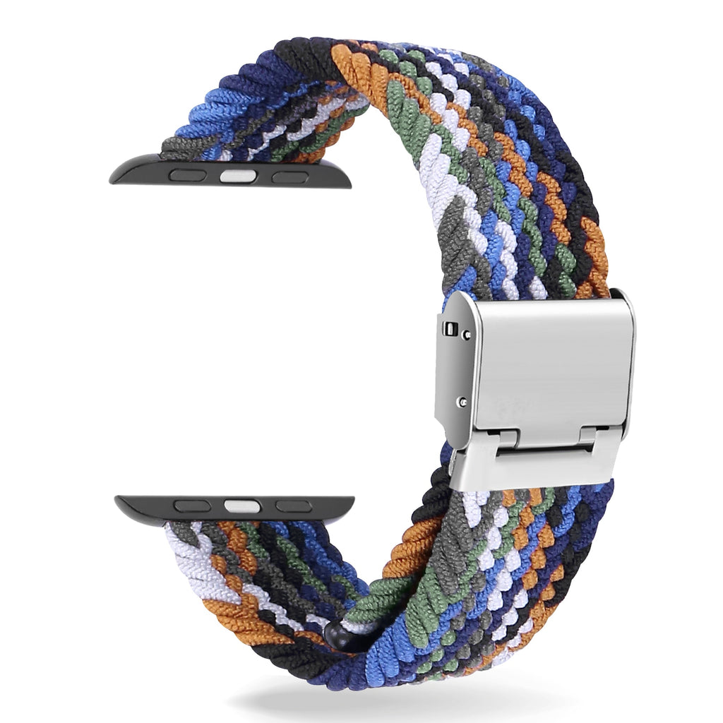 Adjustable Braided For Apple Watch iWatch Bands Series 40mm 44mm 38 40 6/SE/5/4/3 Solo Loop Stretchable Elastics Sport Wristband