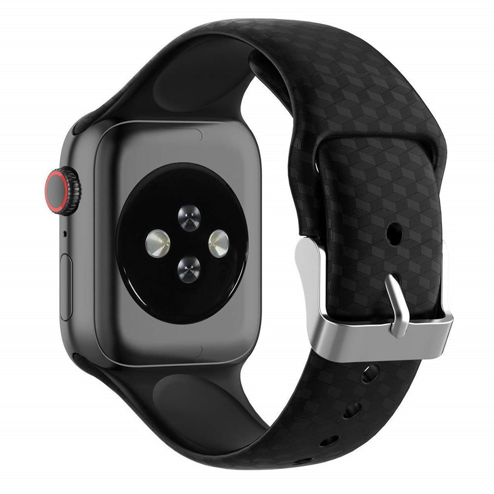 3D Texture Strap for Apple watch band 44mm 40mm Sport Silicone belt watchband bracelet iWatch 38mm 42mm series 3 4 5 se 6 band