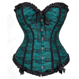 Women Corset Top Victorian Sexy Floral Lace Up Boned Overbust Corset Bustier Lingerie Waist Cincher Slim Body Shaper Corsets
