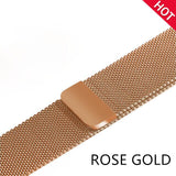 Band For Apple Watch 5 4 40MM 44MM Bracelet Stainless Steel Milanese Loop strap for iwatch series 3 2 38MM 42MM accessories