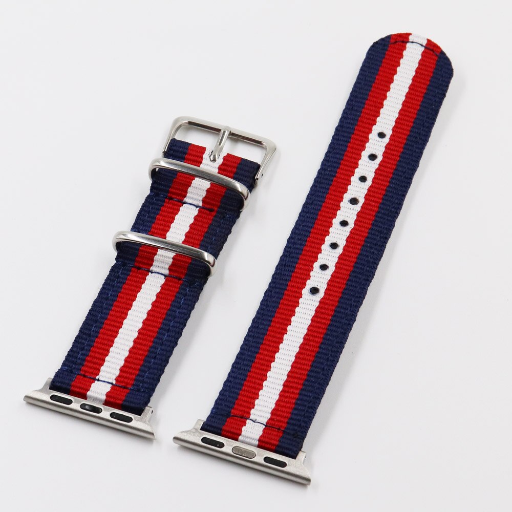 Nato Nylon Strap For iWatch 4 3 2 1 Watchband 42mm 44mm for Apple Watch Band 38mm 40mm For Russian flag stripes Wrist Bracelet