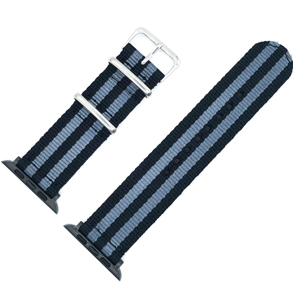 Nylon Watchband for Apple Watch Band Series 6 se/5/4/3/2/1 Sport Belt Watch Bracelet 40/38 mm 42mm/44mm Strap for iwatch Band