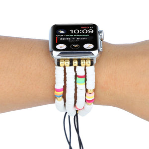 For Series 6 SE 5 4 3 2 1 Apple Watch Band Handmade Beads Bracelet for iwatch 38mm 40mm 42mm 44mm Bracelet Belt Wrist Strap.