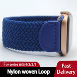 Nylon Braided Solo Loop Elastic Strap for Apple Watch Series 6 Se Band for IWatch Serie 6 5 4 3 Bands Belt Bracelet 40mm 44mm