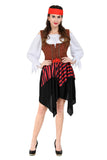Pirate Costume Adults Mens Women Pirate Corset with Dress Mens Steampunk Pirate Costume Pirates of the Caribbean Cosplay