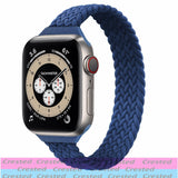 Slim Braided Solo Loop For Apple watch band 44mm 40mm 42mm 38mm 42 mm FABRIC Elastic belt bracelet iWatch serie 6 5 4 3 se strap