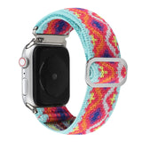 Nylon watch strap for Apple watch band 44mm 40mm 38mm 42mm adjustable nylon elastic strap For iwatch series 3 4 5 6 SE Bracelet