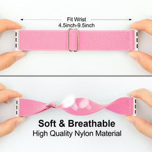 Soft And Comfortable Nylon Loop Elastic Buckle Apple Watch Band 38mm 42mm Series 6 Se 543 2 1 For Iwatch Strap Nylon Braid 44mm