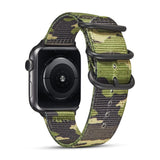 Nylon Buckle Bands for Apple Watch Series 1 2 3 4 5 6 SE Outdoor Army Green Watch Band 40 44MM for iWatch Strap 38 42MM