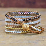 Bohemia strap for Apple Watch 5 band 38mm 40mm 42mm 44mm Series 2/34/5/6/SE Handmade Vintage Natural beads Bracelet for iwatch 6