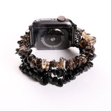 Luxury Bracelet for Apple Watch Band 40mm/38mm Women Girl Cute Handmade Fashion Elastic Beaded Straps for iWatch 5 42mm 44mm