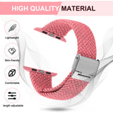 Adjustable elastic nylon Apple Watch Bands 44mm 40mm 38mm 42mm, iWatch Bands for Women Men, Adjustable Braided Solo Loop