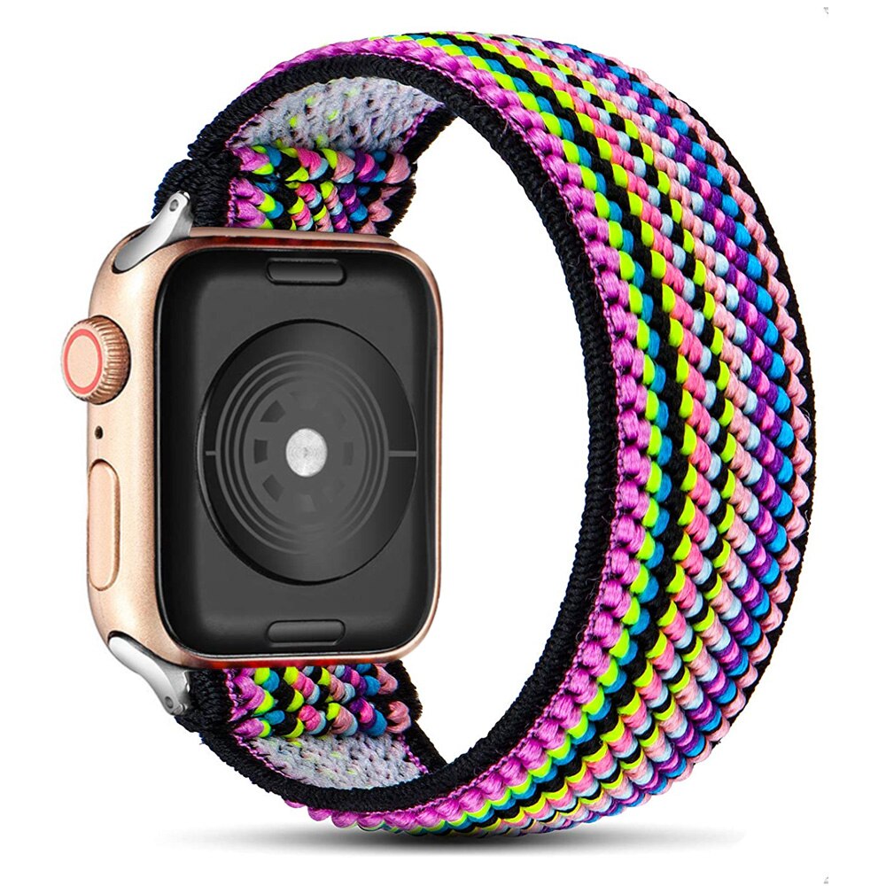 Elastic Belt Solo Loop for Apple Watch Band 44mm 42mm Bracelet Scrunchie Strap Bohemia Nylon iWatch band 40mm 38mm 5 4 3 6 se
