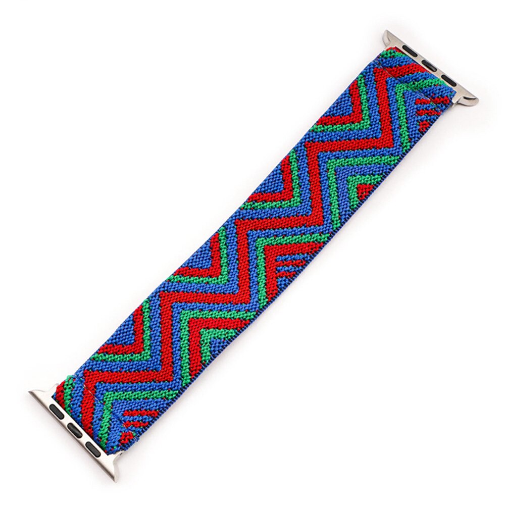 Bohemia Elastic Nylon Watch Strap for Apple Watch Band 42mm 44mm 38mm 40mm Scrunchie Solo Loop Bracelet for iwatch 6 SE 5 4 3
