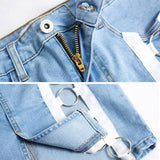 Summer High Waist Denim Sexy Streetwear Party Solid Hollow Out Black Jean Skirts