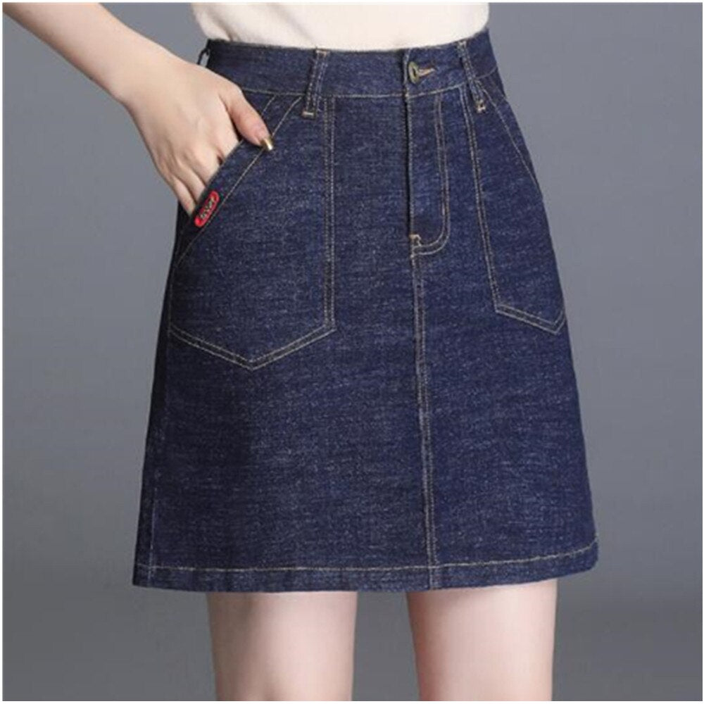 Summer Mini Denim Women High Waist Jean Skirts Korean Sexy Short Bodycon Streetwear Skirt