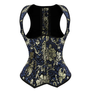 Sexy Gothic Body Shaper Underbust Corset Embroidery Vintage Jacquard Waist Cincher Corsets Straps Vest Bustier Lingerie Top