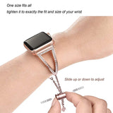 Diamond Stainless Steel Strap For Apple Watch Band 6 44/40mm 38/42mm iWatch Series Bands 6 SE 5 4 3 jewelry Womens Belt Bracelet