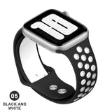 Band for Apple Watch 5 4 3 2 1 42MM 38MM soft Breathable strap Silicone Sports bands for Nike+ Iwatch series 5 4 3 40mm 44mm