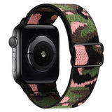 Scrunchie Strap for Apple watch band 44mm 40mm 38mm 42mm Adjustable Elastic Nylon solo Loop bracelet iWatch series 3 4 5 6 se