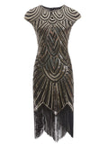 Women's 1920S GATSBY Sequins O-neck Beaded Fringed Dress Hot Club & Night Out Dresses Sexy Fringed Night Club Dress