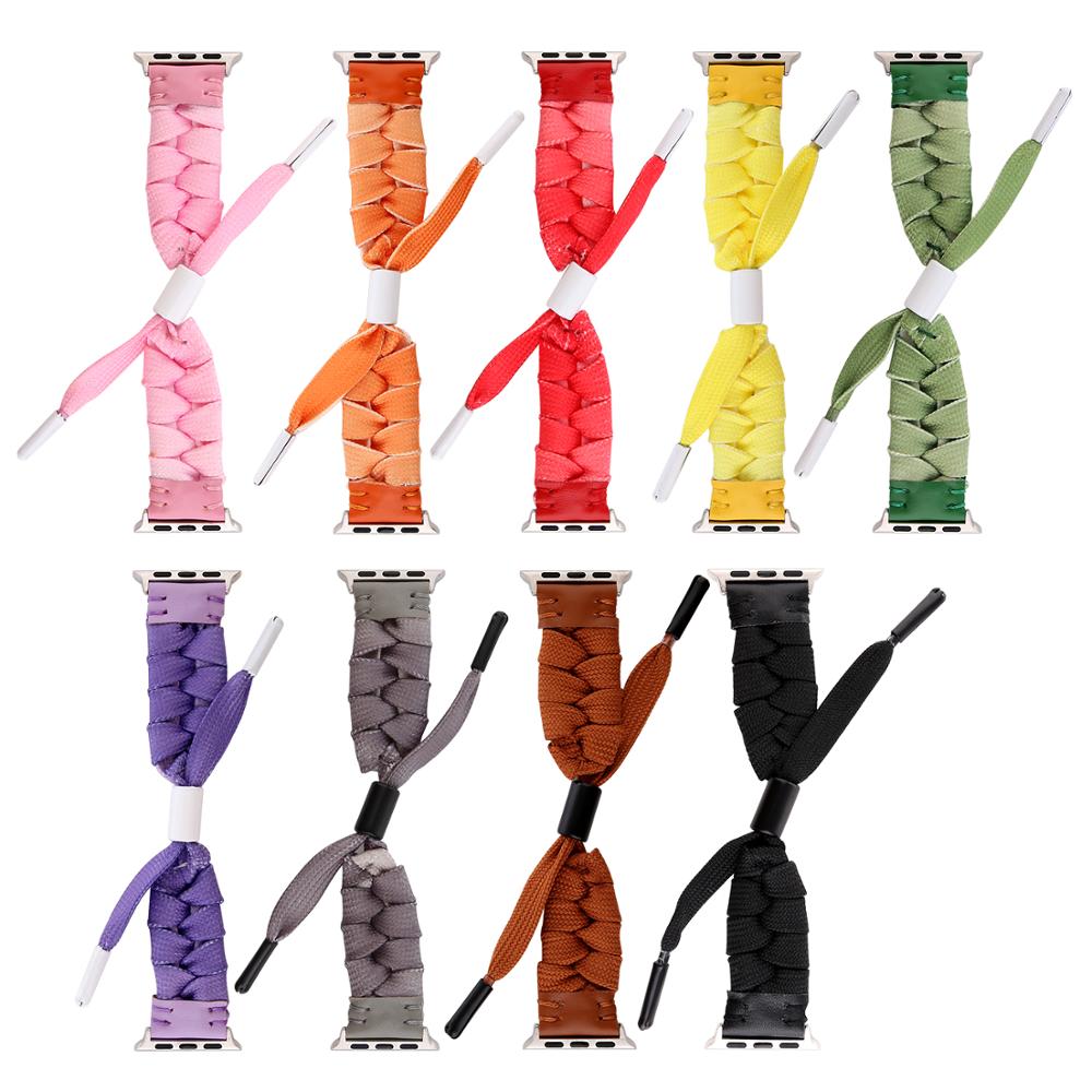Strap for Apple Watch Band series 1/2/3 42mm 38mm WristBand Bracelet for iwatch 4/5 40mm 44mm Outdoor Sports Woven Nylon Rope