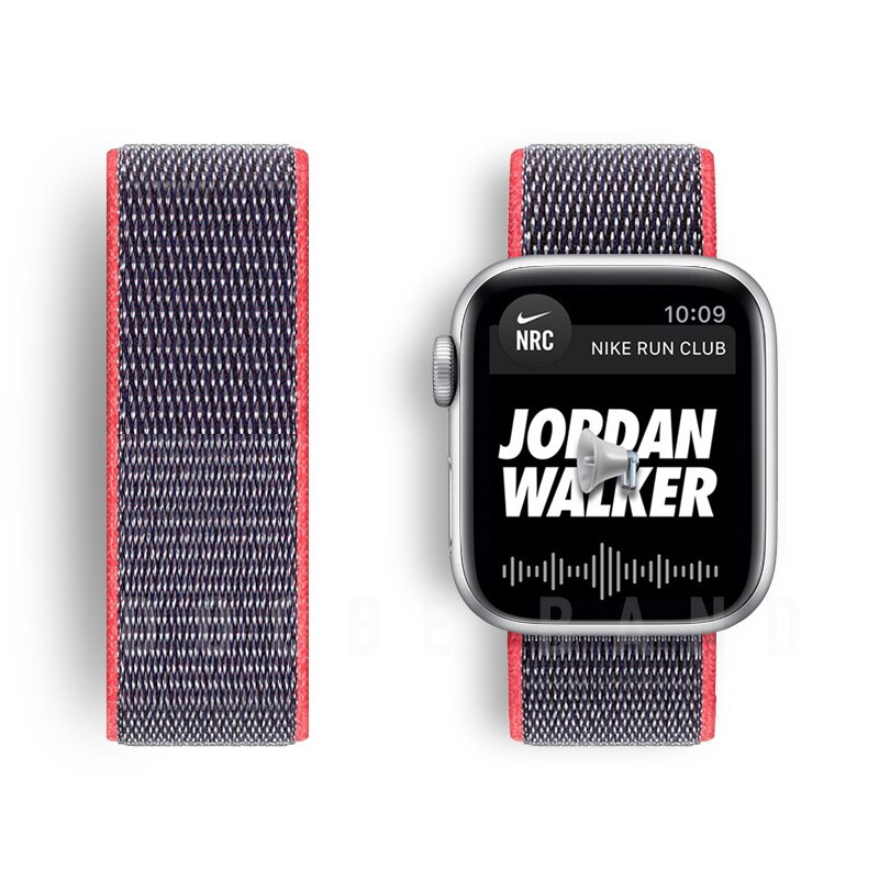 Nylon Loop Strap For Apple Watch band 44mm 40mm 42mm 38mm Smartwatch Watchband correa Sport belt Bracelet iWatch Series 4 5 SE 6