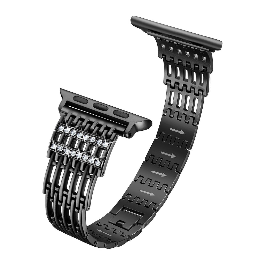 Diamond Stainless Steel Strap For Apple Watch Band Bracelet Women Wristband