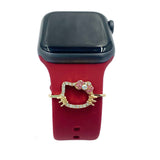 Decorative Ring for Apple Watch Band Charms for Samsung Galaxy Smart Watch Sport Silicone Strap Accessories with Bling Diamond