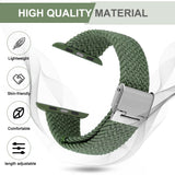 Adjustable elastic nylon Apple Watch Bands 44mm 40mm 38mm 42mm, iWatch Bands for Women Men, Adjustable Braided Solo Loop