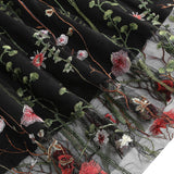 New 1950s Floral Patchwork Lace Dress