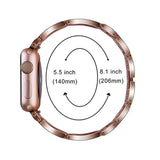 Diamond Strap for Apple Watch Band 7 6 41mm 45mm 38/42mm 40mm 44mm Jewelry Metal Bracelet for iWatch Series 7 SE 5 3 Wristbands