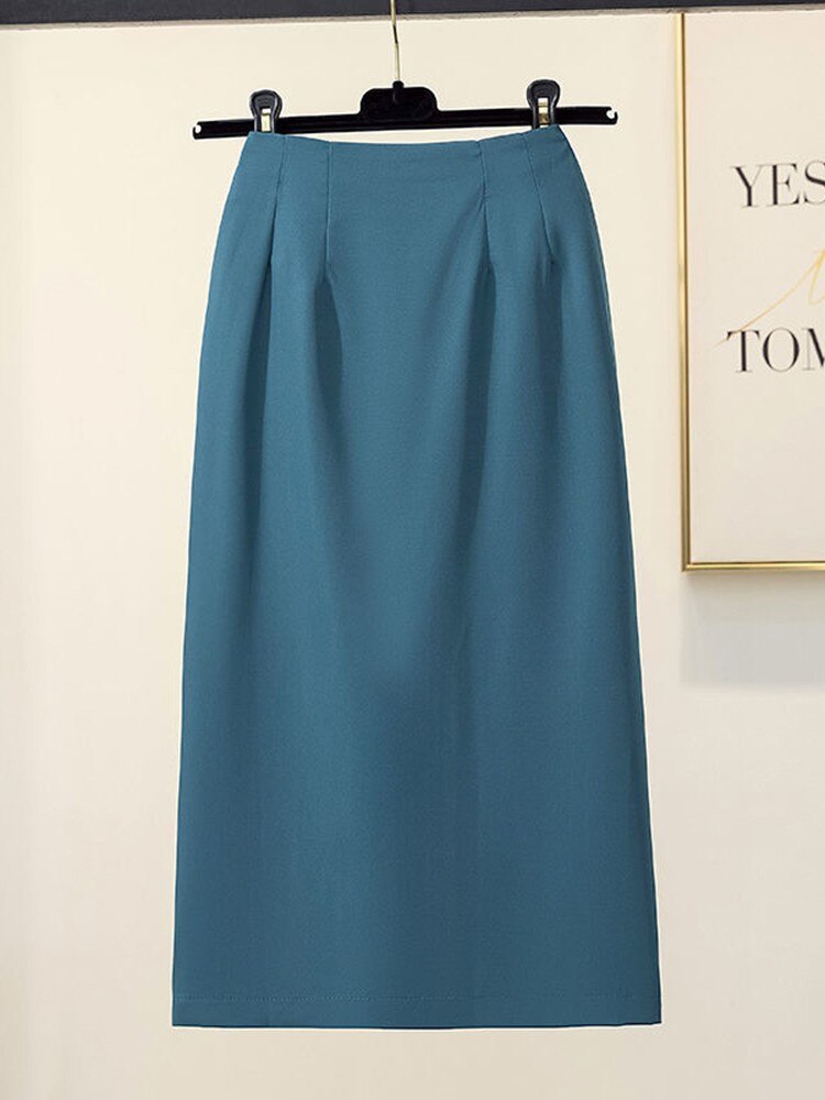High Waist Split Women Summer Office Lady All-match Irregular Hip Wrap Skirts