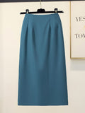 High Waist Split Women Summer Office Lady All-match Irregular Hip Wrap Skirts