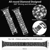 Diamond Strap for Apple Watch Band 7 6 41mm 45mm 38/42mm 40/44mm Jewelry Metal Bracelet Belt for iWatch Series SE 5 3 Wristbands