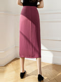 High Waist Women Summer Fashion Korean Style Solid Color All-match Ladies Elgant Long Pencil Skirts