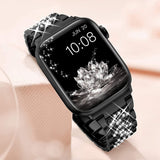 Diamond Strap for Apple Watch Band 7 6 41mm 45mm 38/42mm 40/44mm Women's Jewelry Metal Bracelet for iWatch Series 7 SE 5 3 Bands