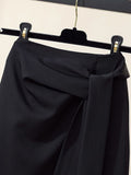 High Waist Split Women Summer Office Lady All-match Irregular Hip Wrap Skirts