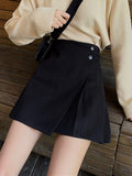 High Waist Casual Women Short Skirts Summer Black All-match Irregular A-line Mini Skirt