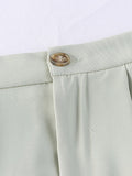 Summer Solid Casual A Line Skirt With Side Pocket Women Office Lady Elegant High Waist Midi Skirt