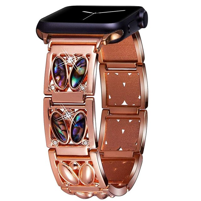 Diamond Strap for Apple Watch Band 7 6 41mm 45mm 38/42mm 40mm 44mm Jewelry Metal Bracelet for iWatch Series 7 SE 5 3 Wristbands