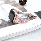 Women Diamond Band For Apple Watch Serie 7 6 SE 5/4/3 Armband Strap For iWatch 38/42mm 40/44mm 45mm 41mm