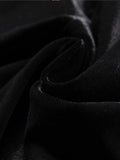 1950s Velvet Solid Pleated Dress