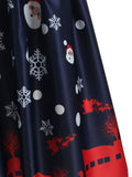 Blue 1950s Santa Claus Snowfall Dress